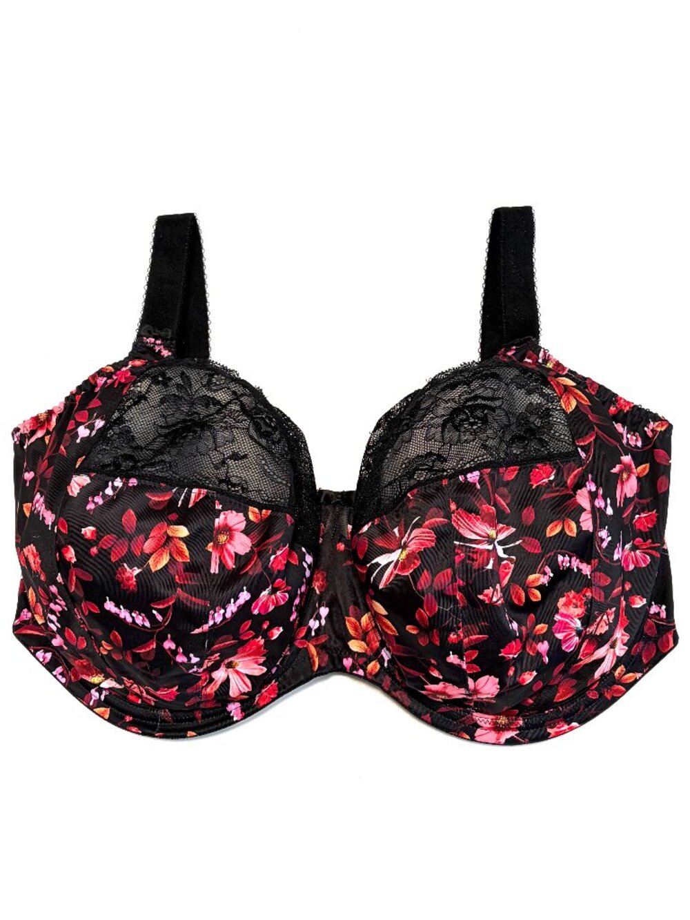 Elomi Morgan Bra, pink and red flower design, 34N US, 34JJ UK. Great condition